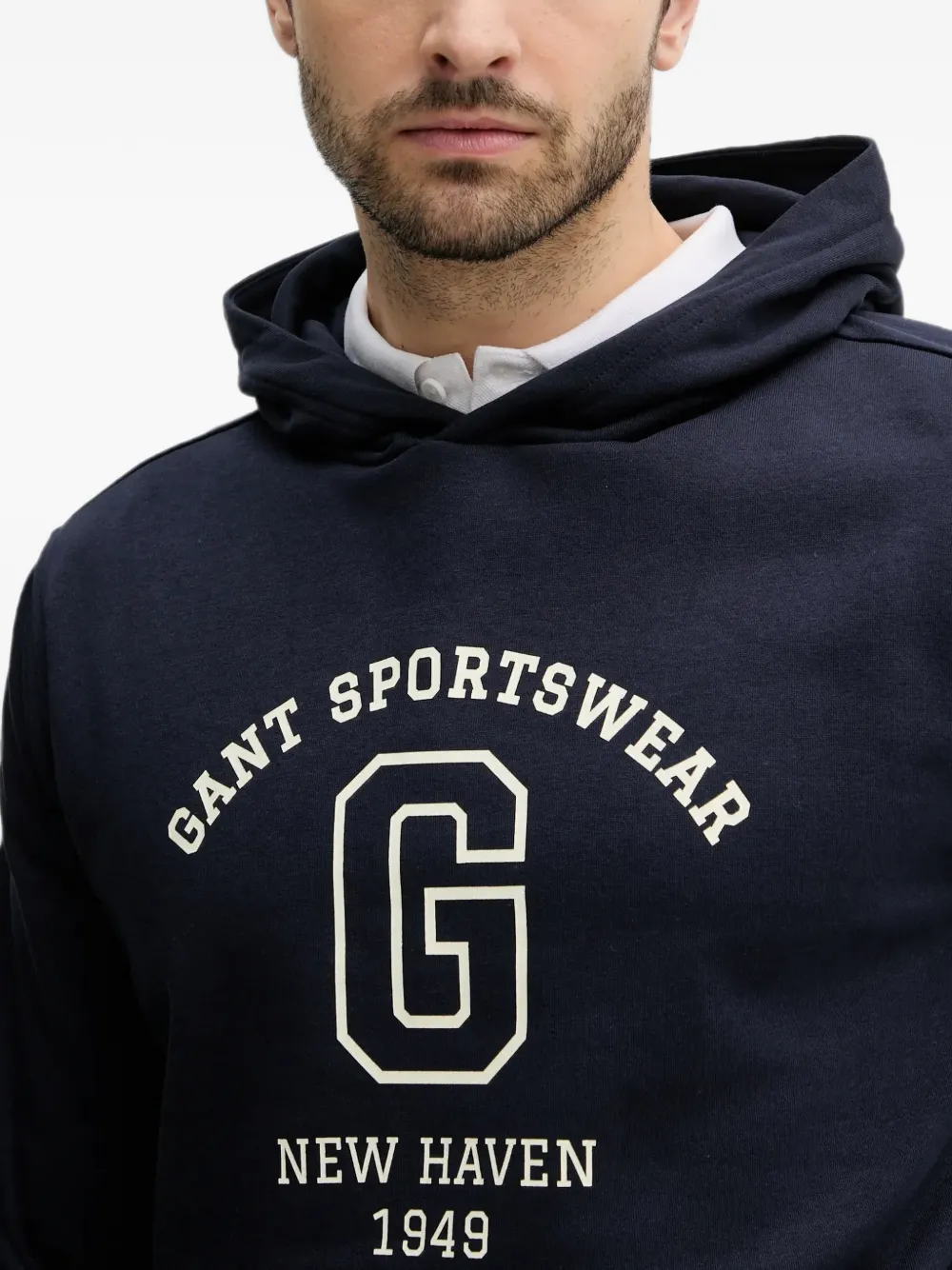 Gant Hoodie met print Blauw