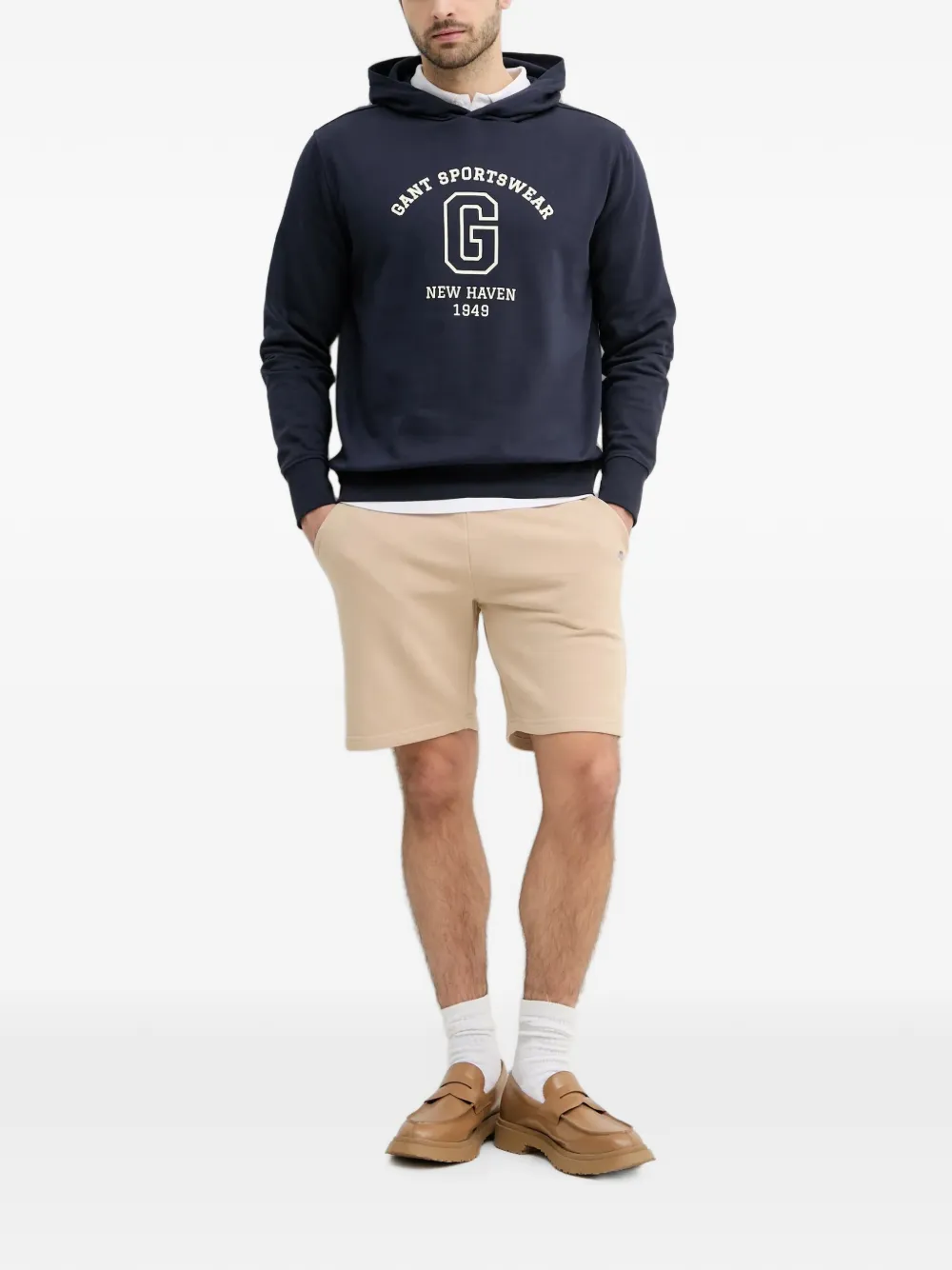 Gant Hoodie met print Blauw