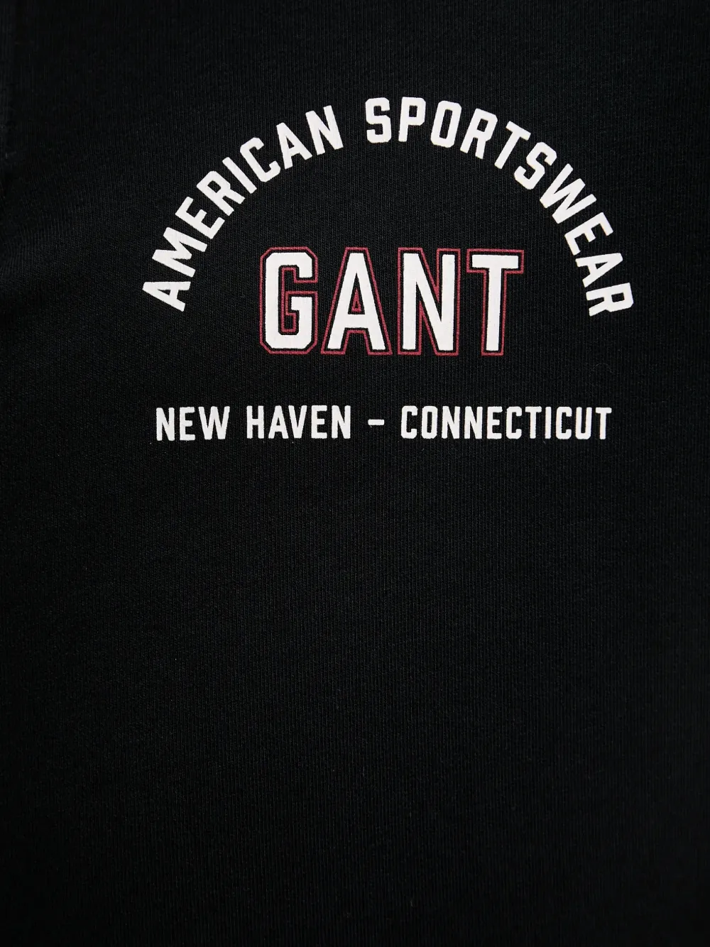 Gant Sweater met logopatch en kwart rits Zwart