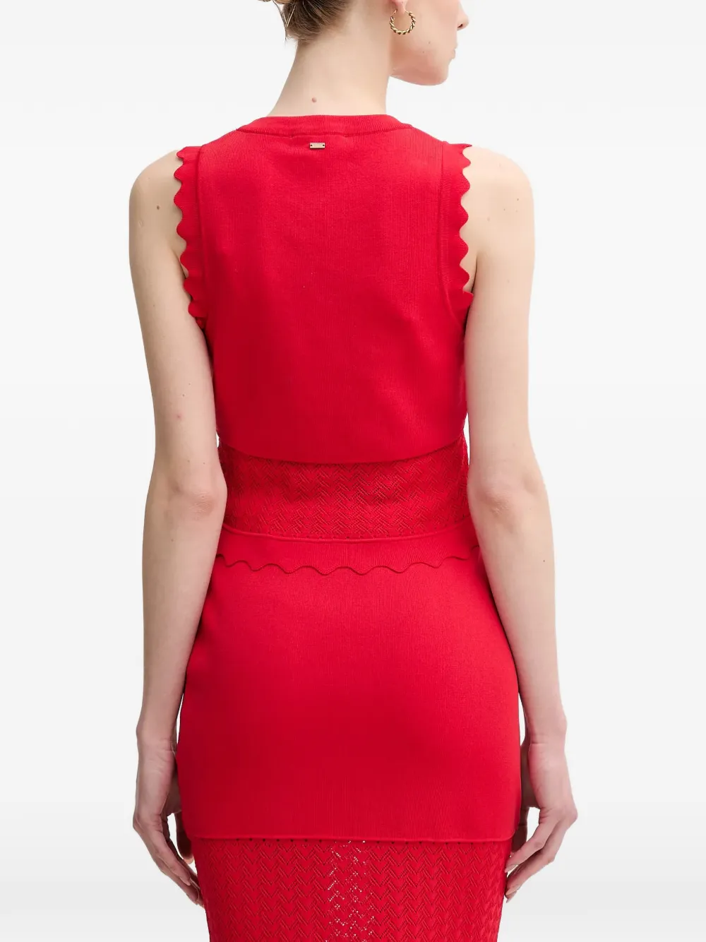 Gaudi Gewelfde gebreide top Rood