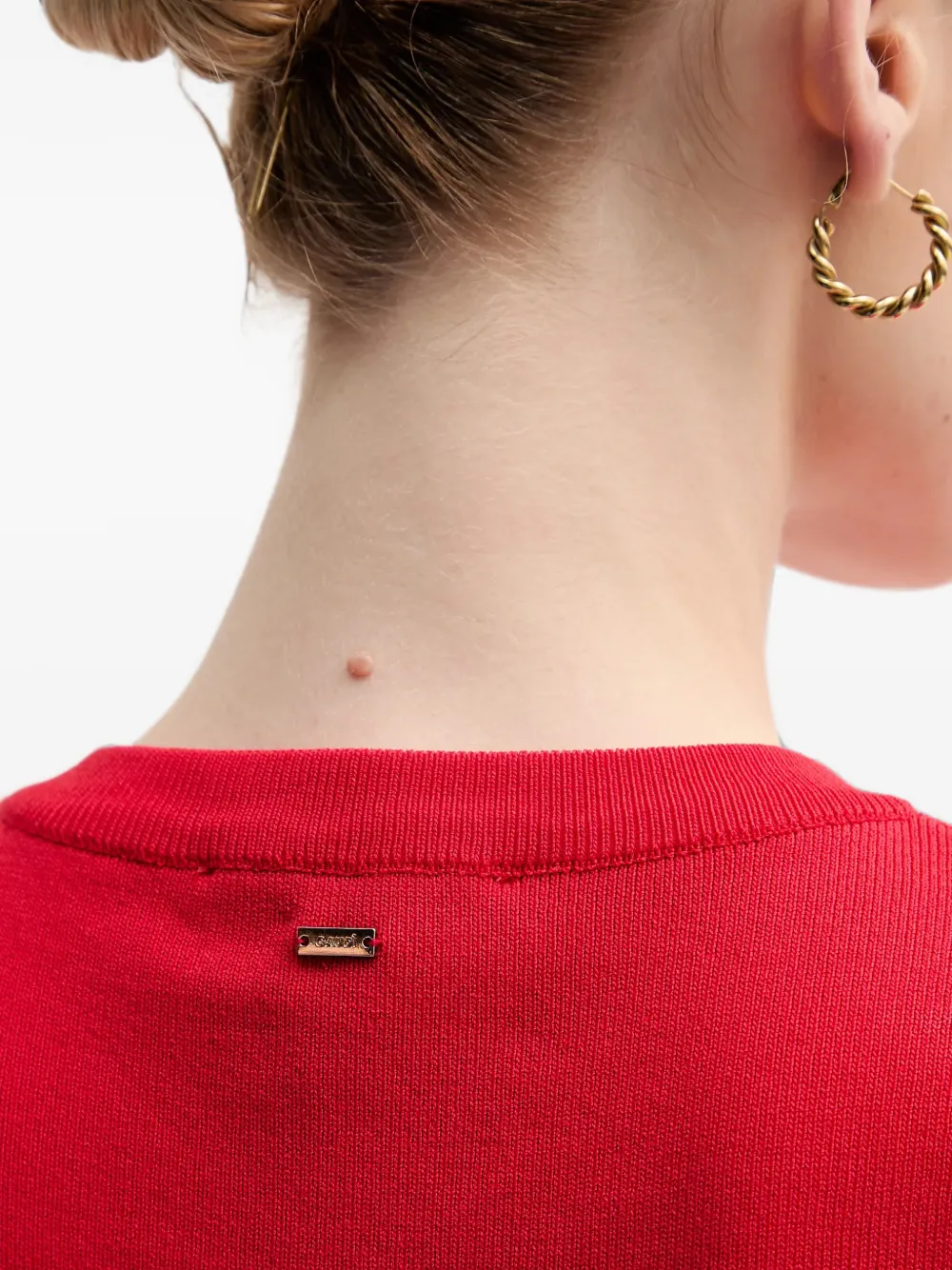 Gaudi Gewelfde gebreide top Rood