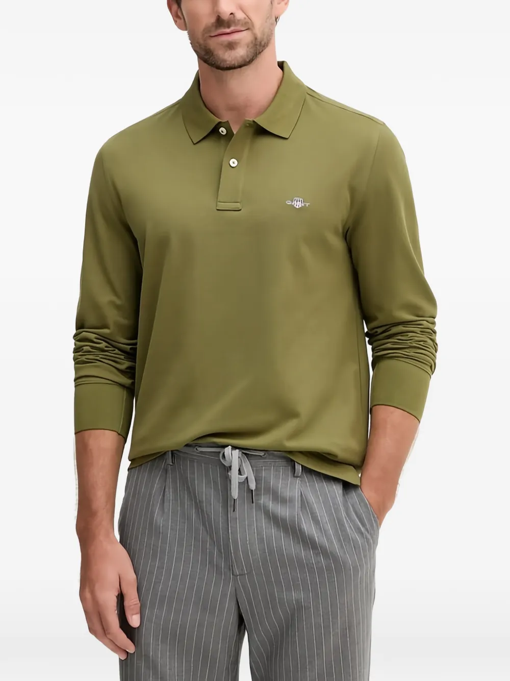 Gant long-sleeve polo shirt - Verde