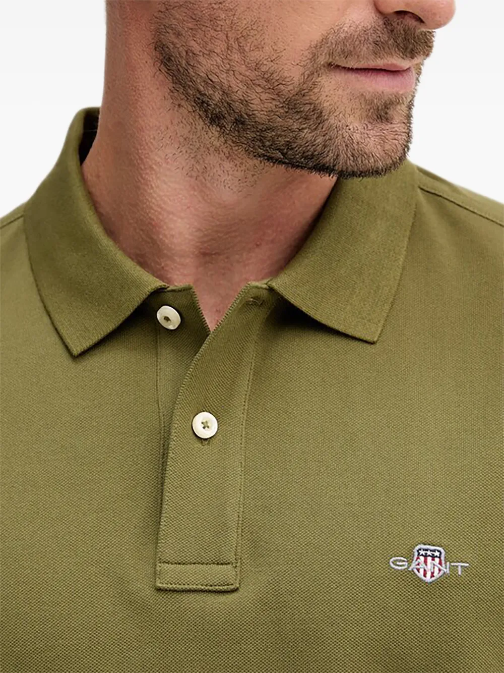 Gant Poloshirt met lange mouwen Groen