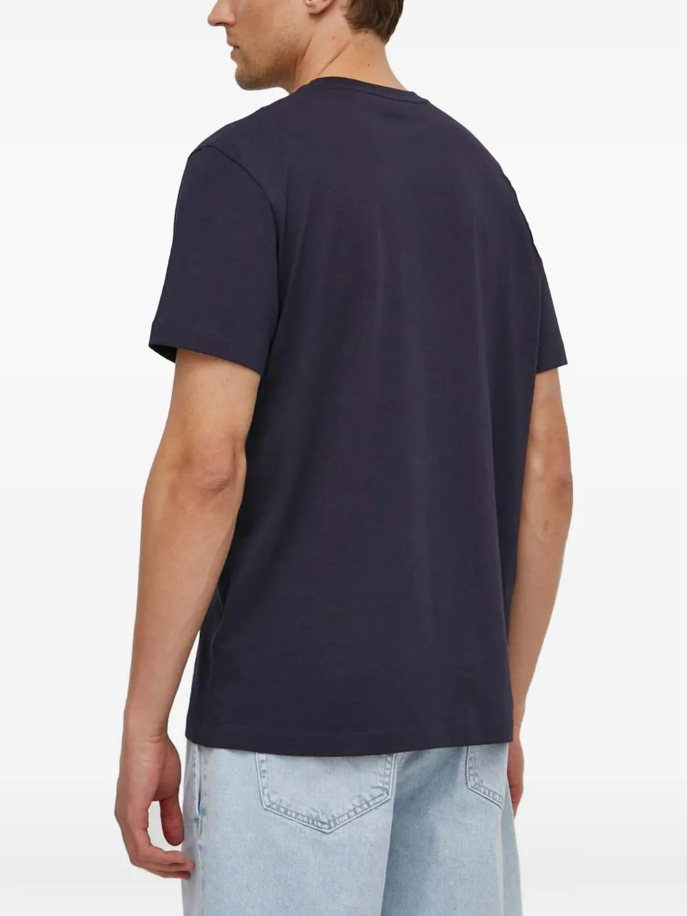 Gant T-shirt met geborduurd logo Blauw