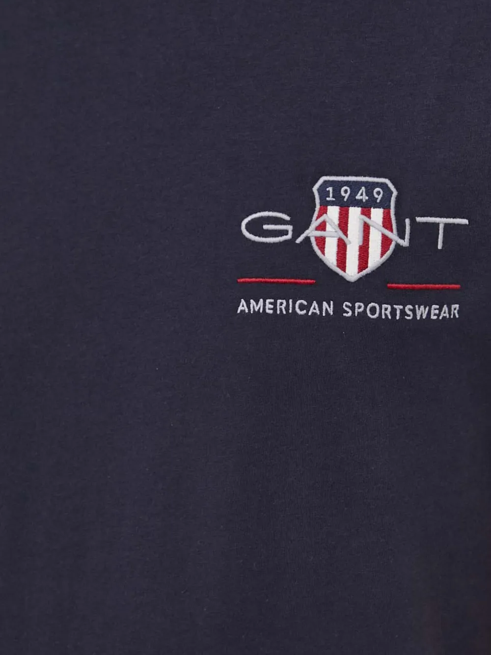 Gant T-shirt met geborduurd logo Blauw