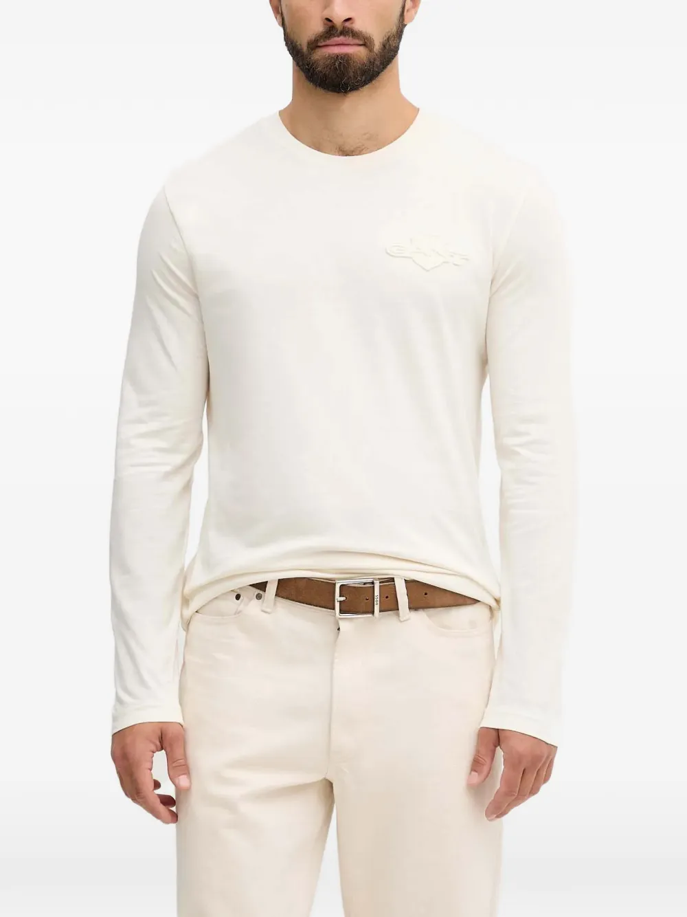 Gant long-sleeve T-shirt - Nude