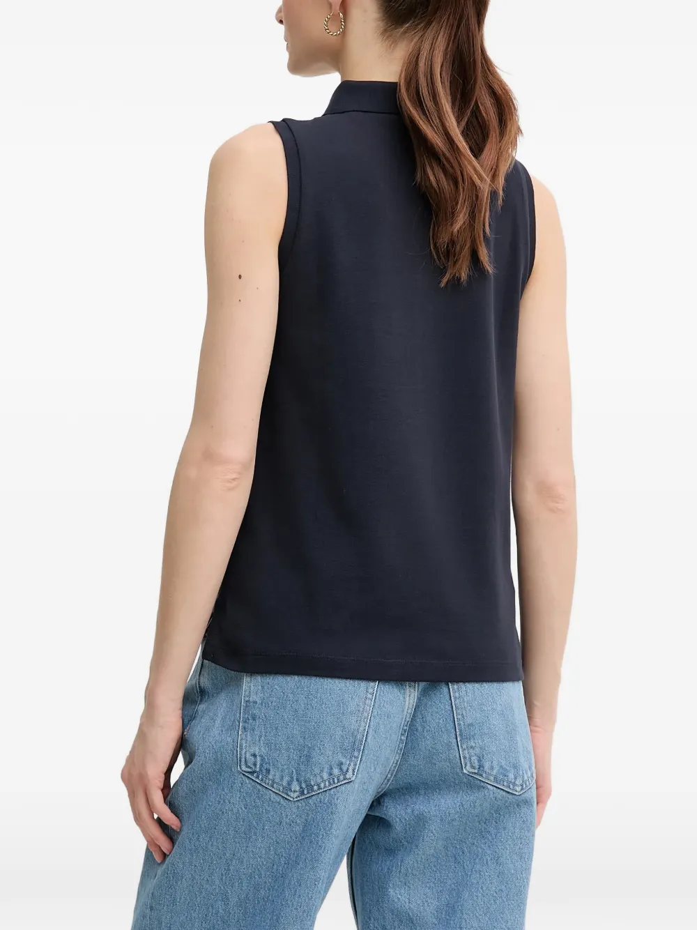 Gant Mouwloze polotop met knopen Blauw