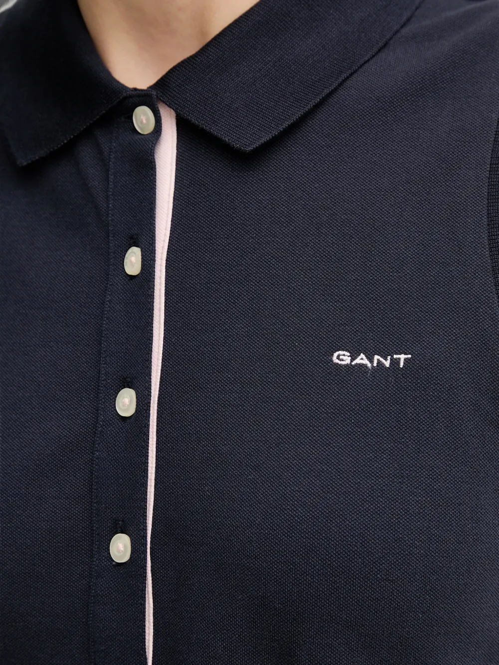 Gant Mouwloze polotop met knopen Blauw
