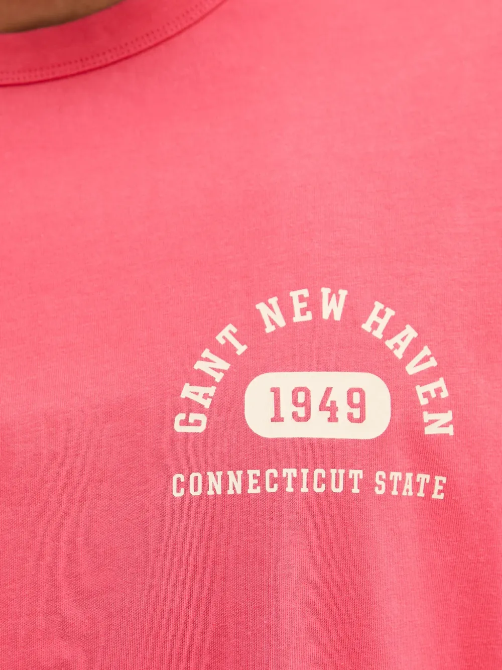 Gant T-shirt met logoprint met ronde hals Rood
