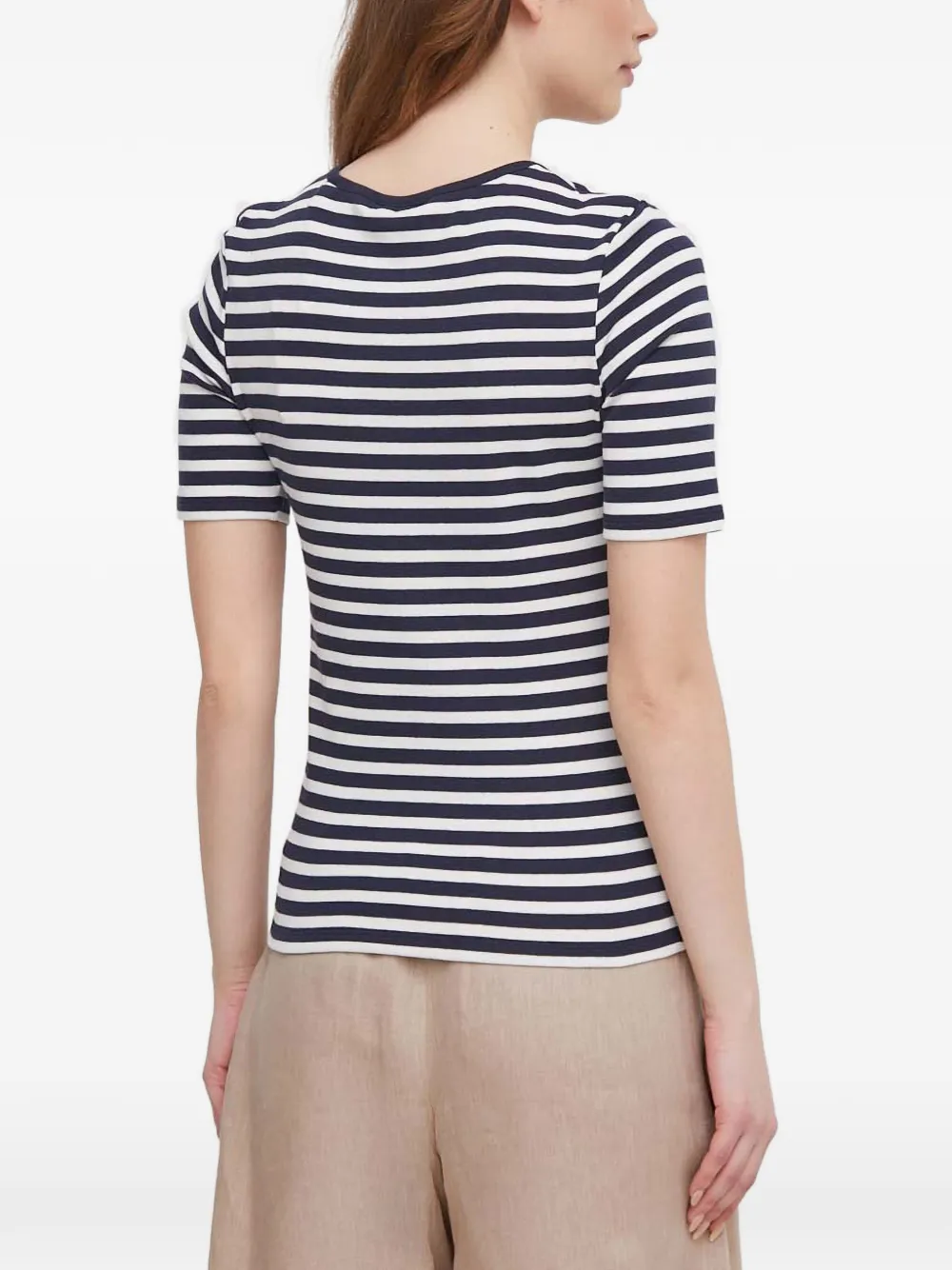 Gant Gestreept T-shirt Blauw