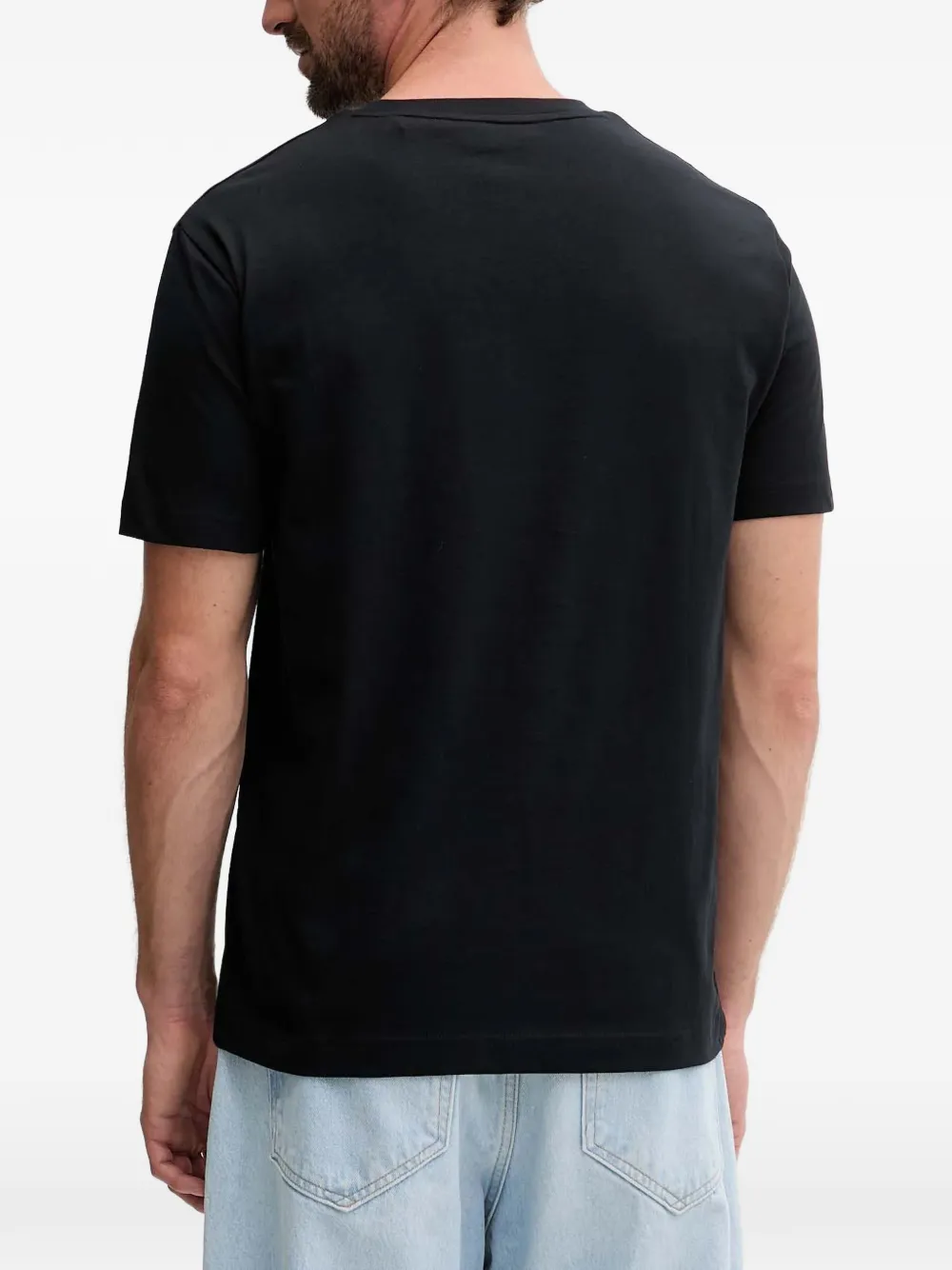 Gant T-shirt met geborduurd logo Zwart