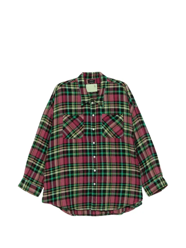 R13 Plaid Pocket Shirt in Pink