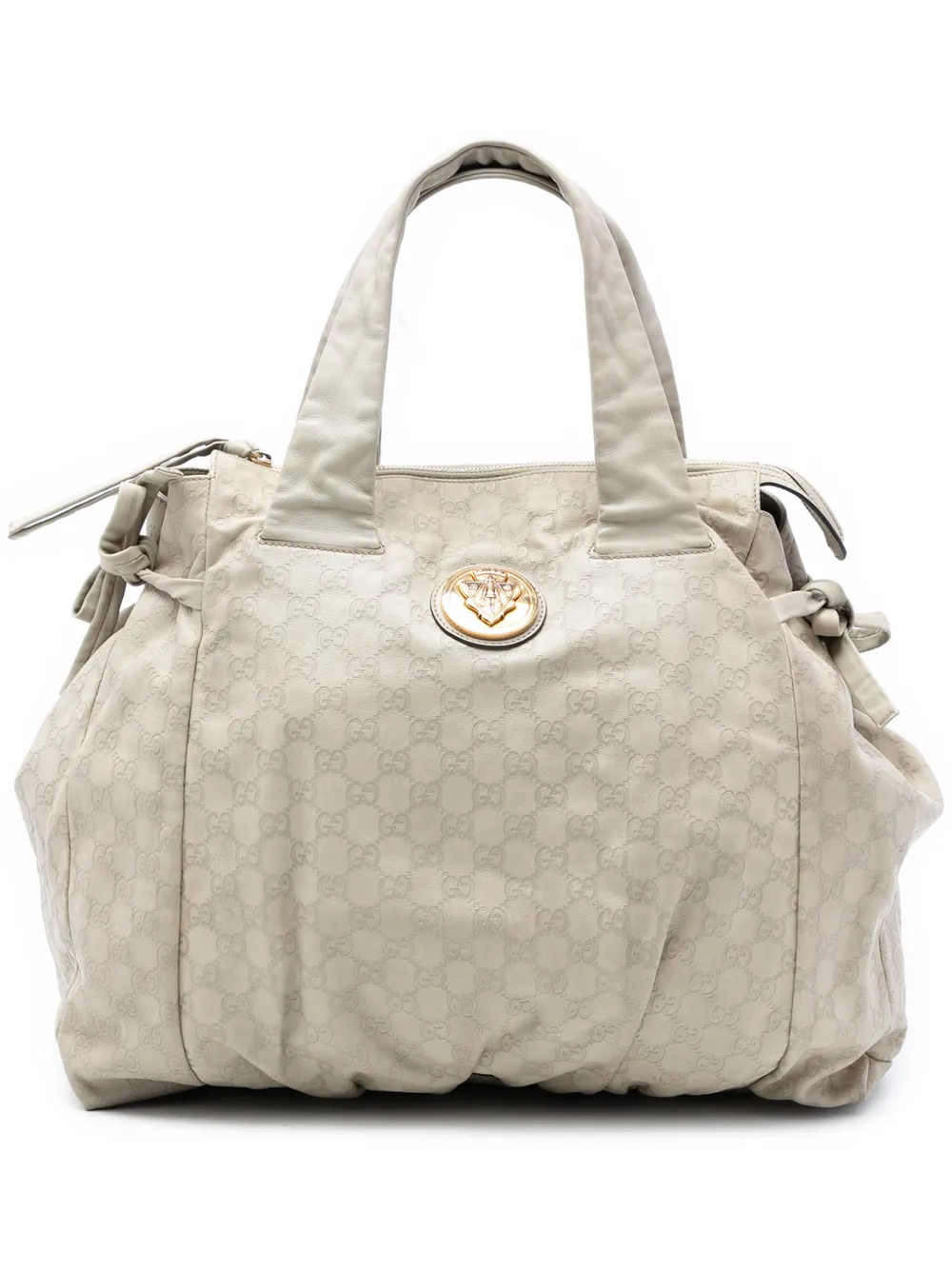 Gucci Pre-Owned 2016-2026 Large Guccissima Hysteria tote bag - Bianco