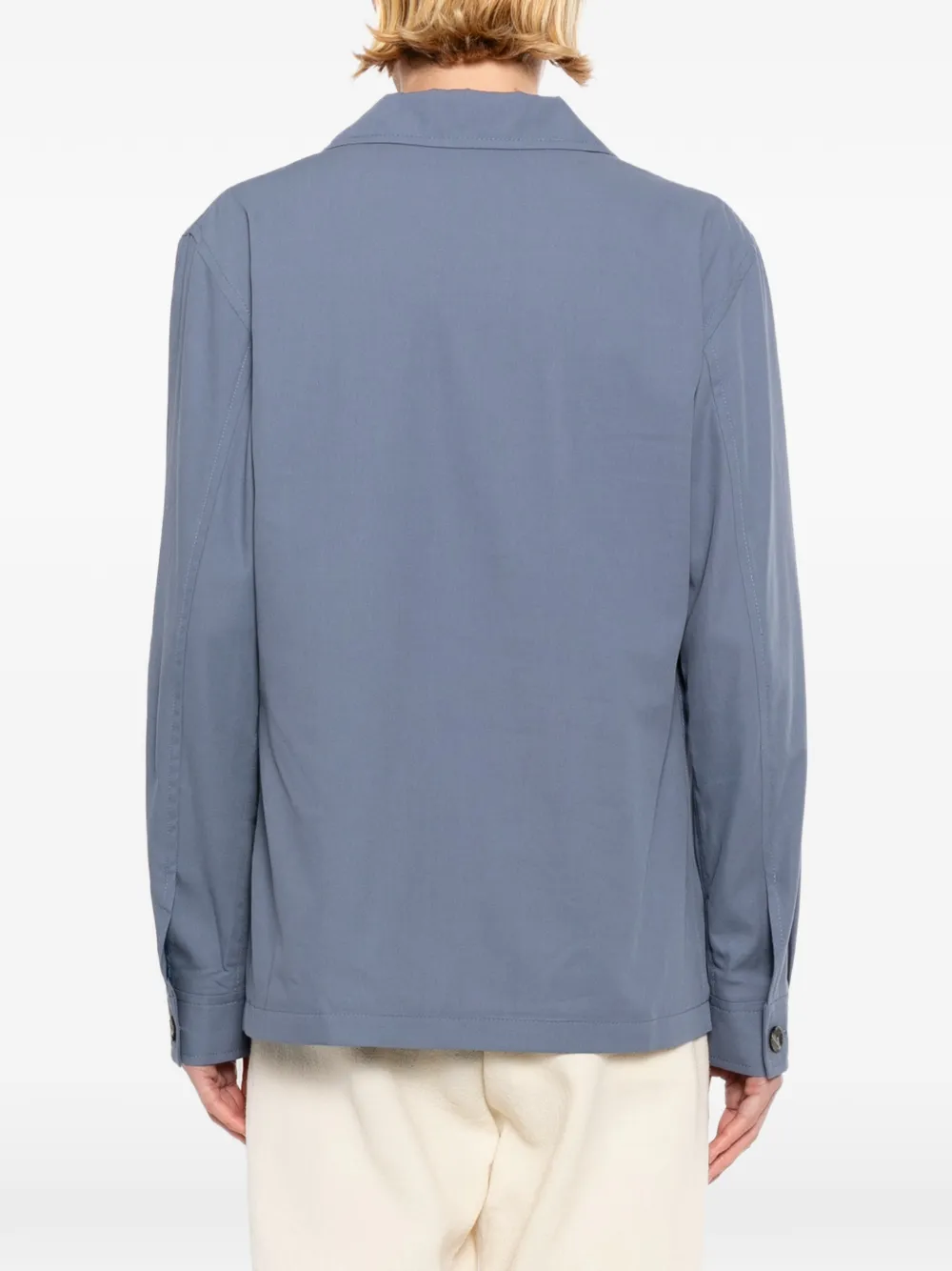 Tagliatore Overhemd met campkraag Blauw