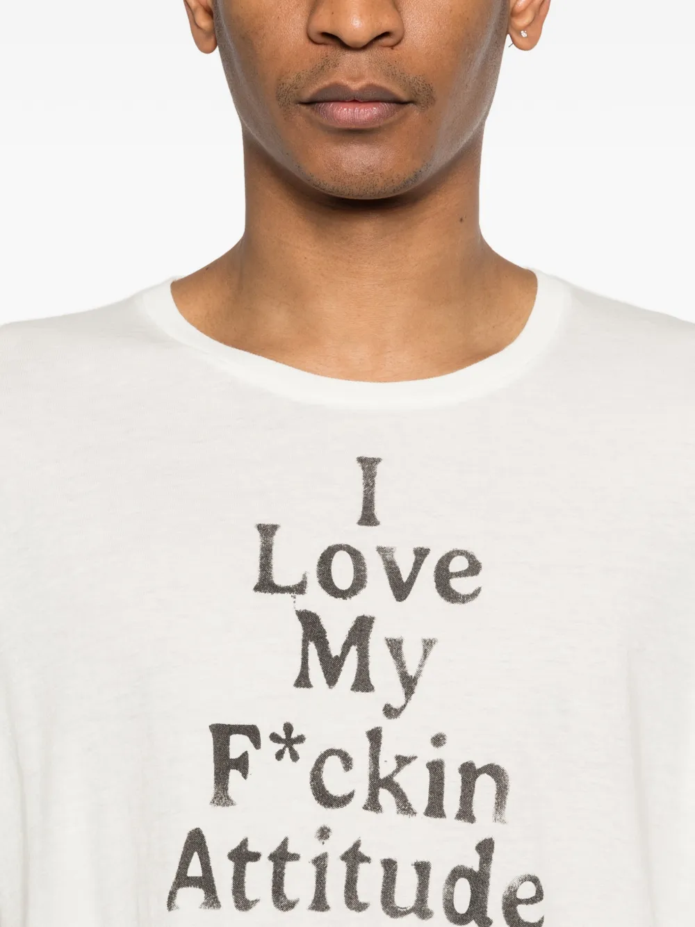 R13 Graphic T-shirt in White, view 5