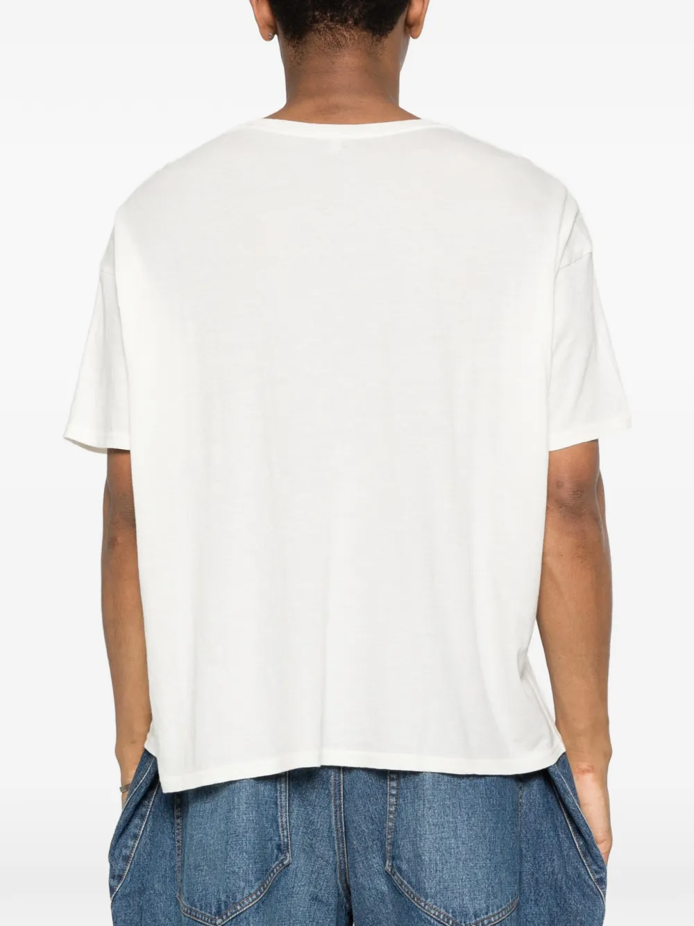 R13 Graphic T-shirt in White, view 4