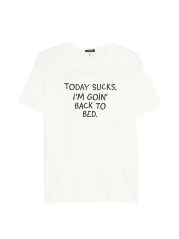 R13 Text T-shirt in White