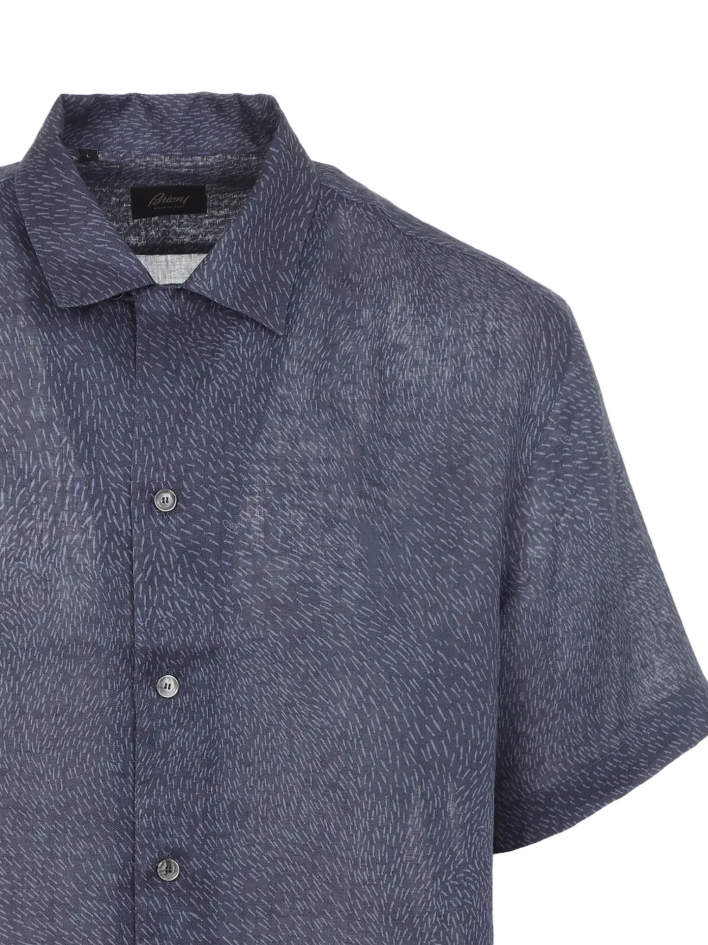  Brioni Patterned Shirt - Blue 