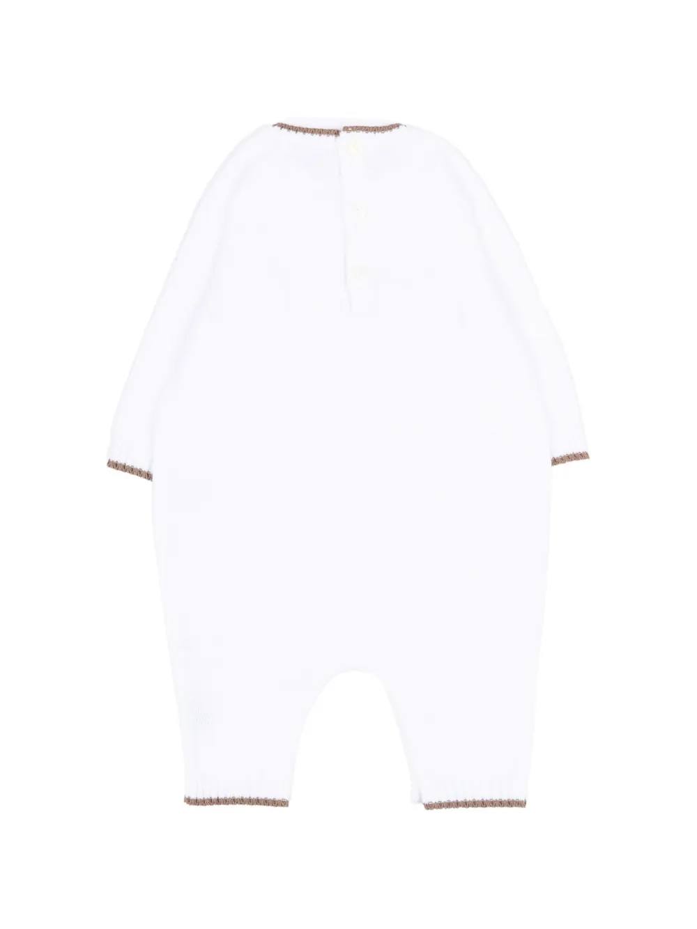  Little Bear Embroidered Romper - White 