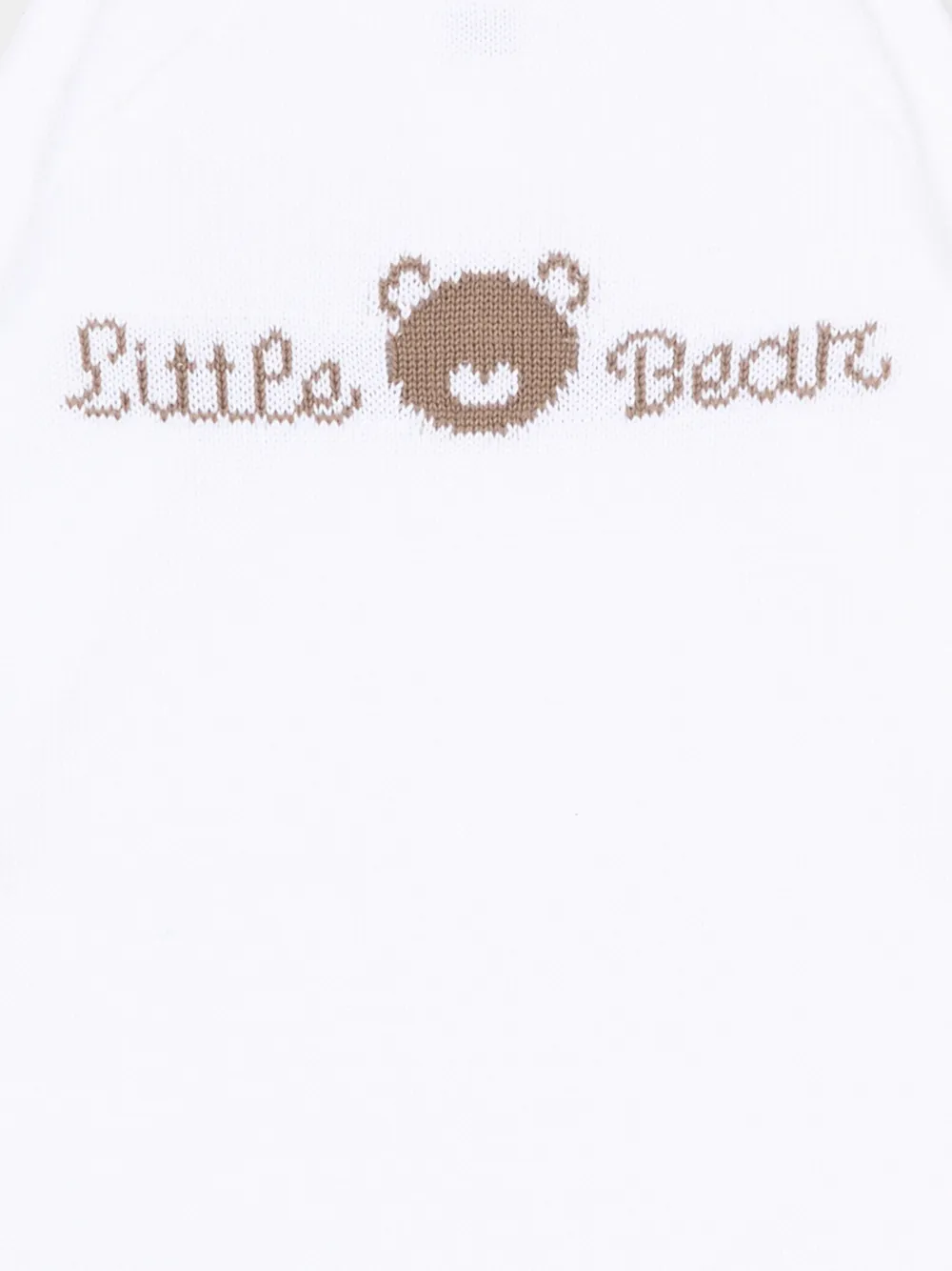  Little Bear Embroidered Romper - White 