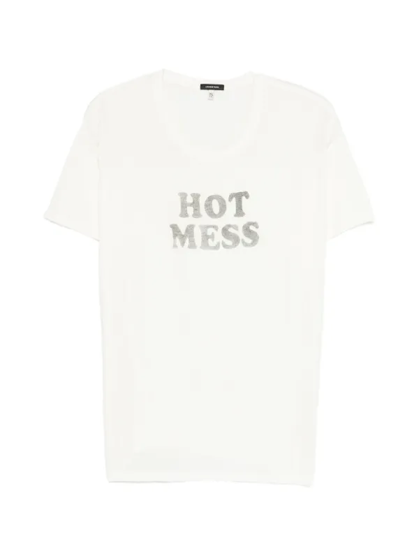 R13 Hot-mess T-shirt in White
