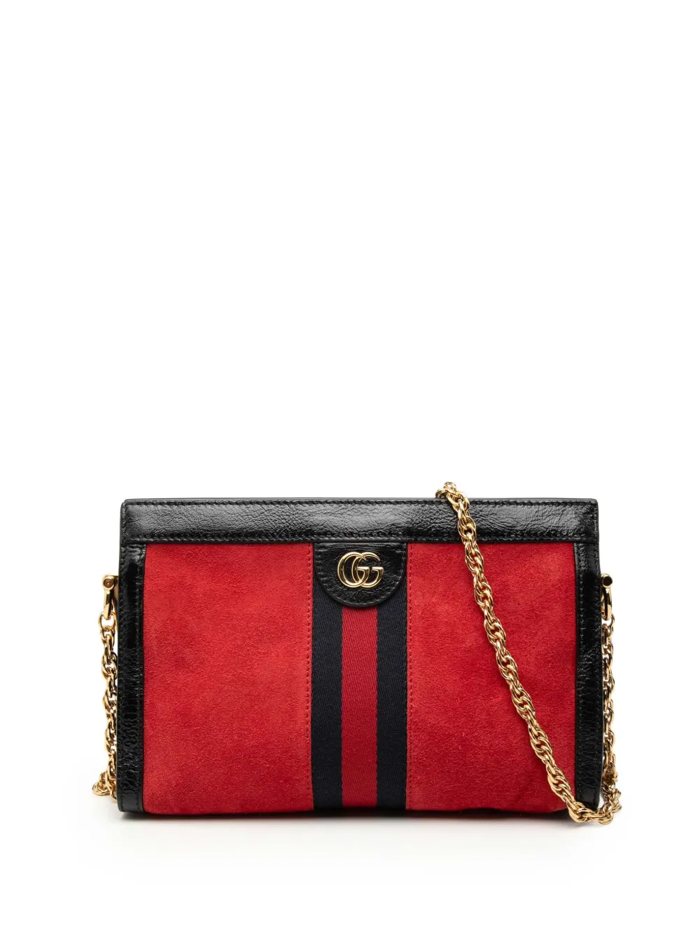 Gucci Pre-Owned 2000-2015 Small Suede Ophidia Chain crossbody bag - Nero