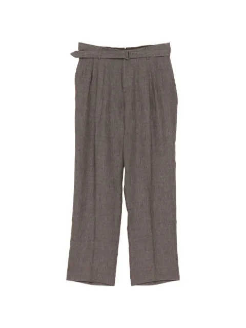 Canali linen pleated trousers
