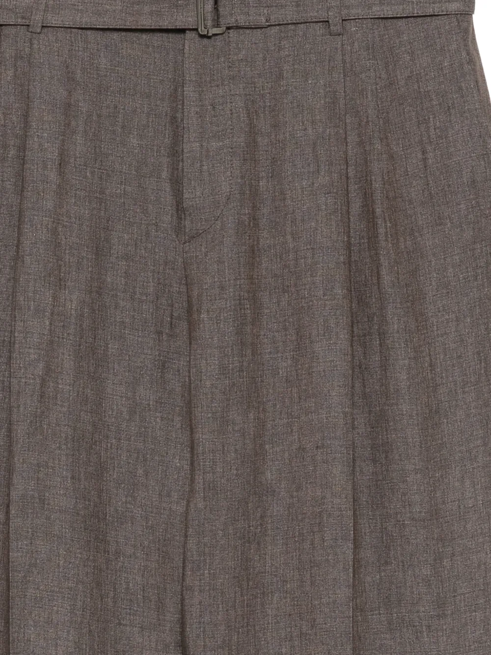 Canali Linnen geplooide broek Bruin