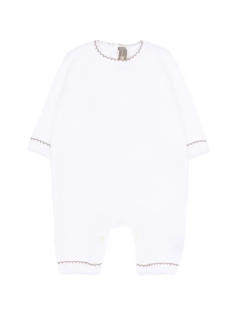 Little Bear contrast-trim romper