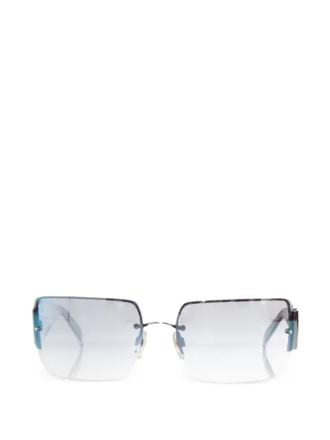 CHANEL Pre-Owned crystal rectangle-frame sunglasses