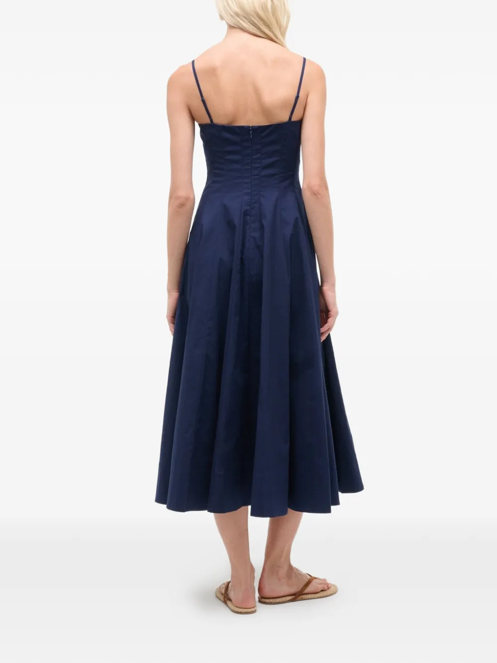 STAUD Wylie midi-jurk Blauw