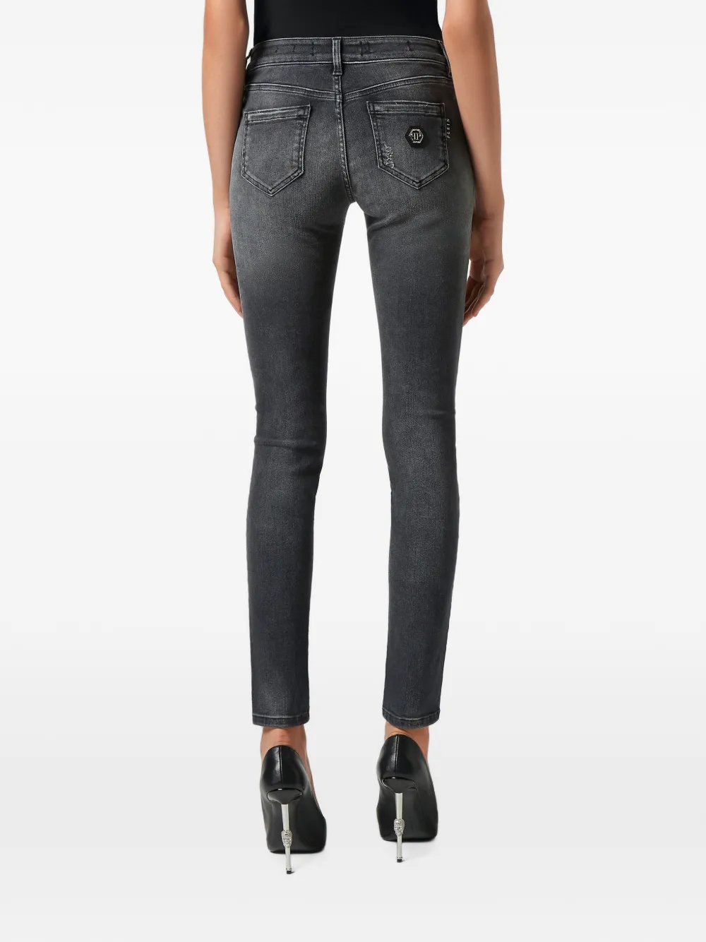 Philipp Plein Gerafelde jeans Grijs