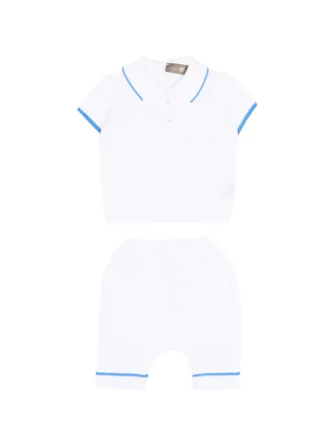 Little Bear polo-collar trousers set 