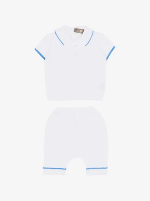 Little Bear polo-collar trousers set 