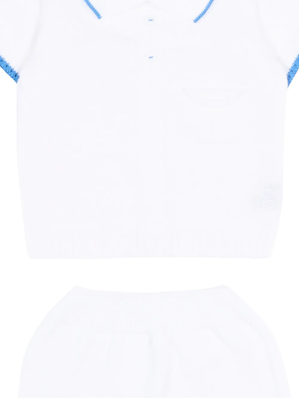 Little Bear Broek en top met polokraag Wit