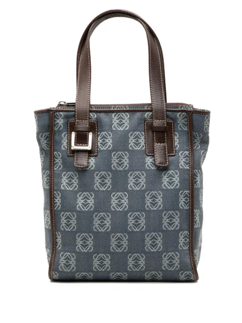 Loewe Pre-Owned sac cabas Anagram en jean (2003)