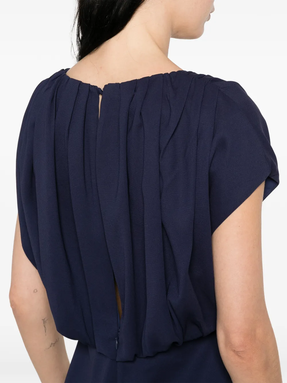 STAUD Gesmockte maxi-jurk Blauw