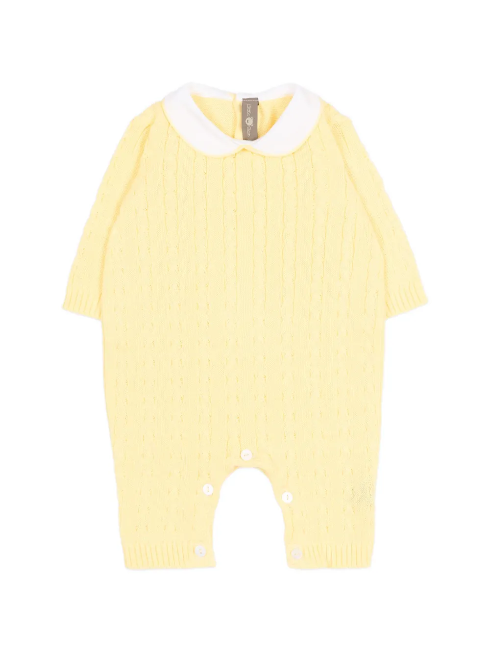 Little Bear cable-knit romper - Giallo