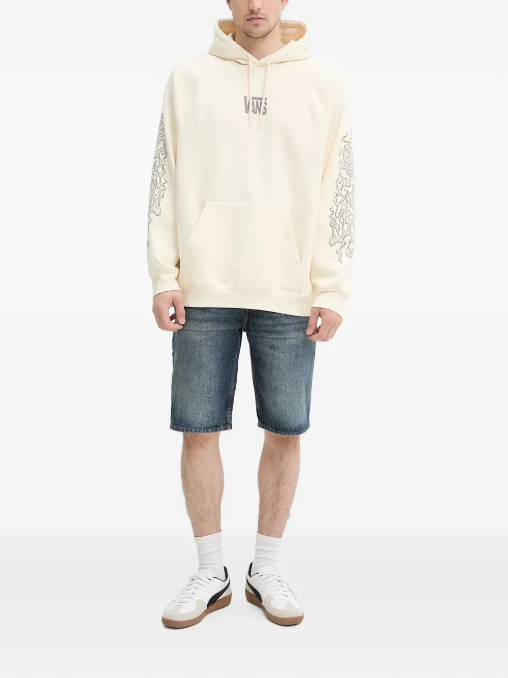 Vans Sweater met vlammen-patroon Beige