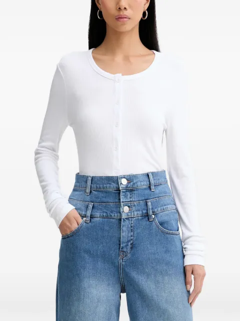 MUNTHE Grace buttoned long-sleeved T-shirt