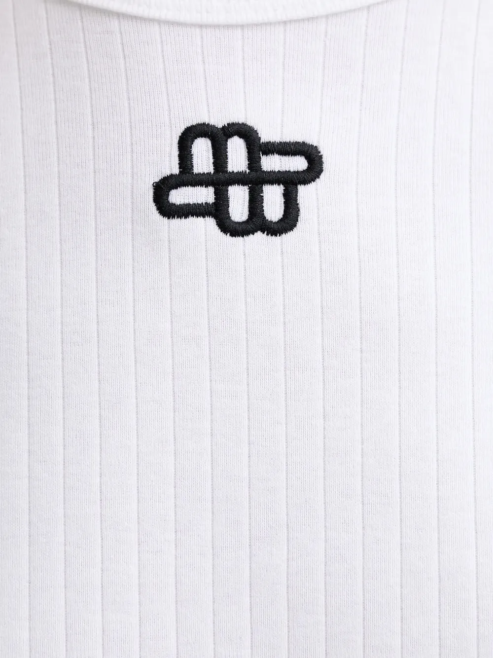 MUNTHE Geribbeld T-shirt Wit