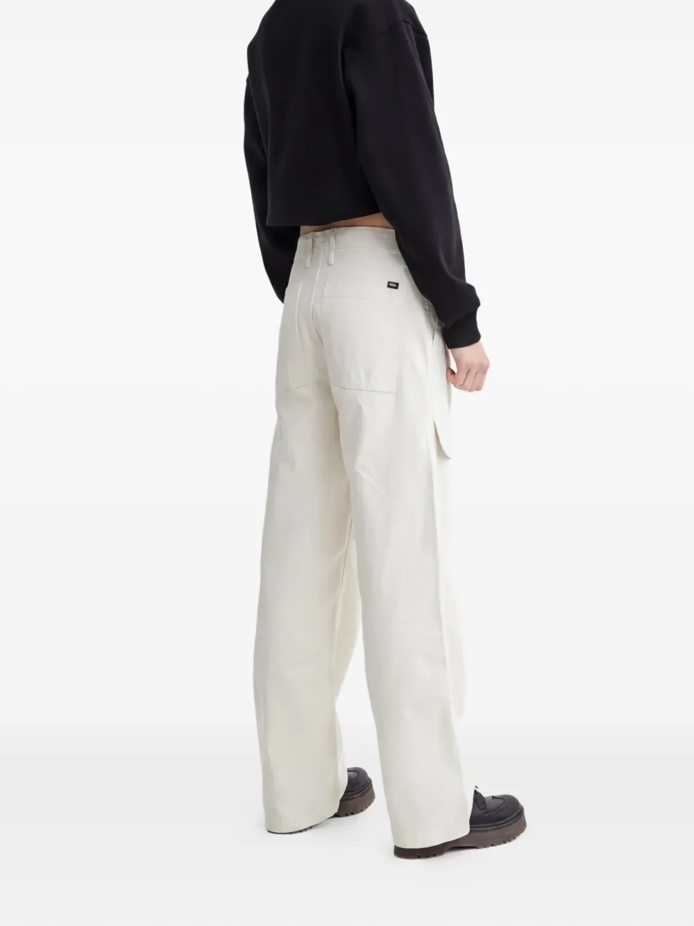 Vans Broek met zak en riemlus Beige