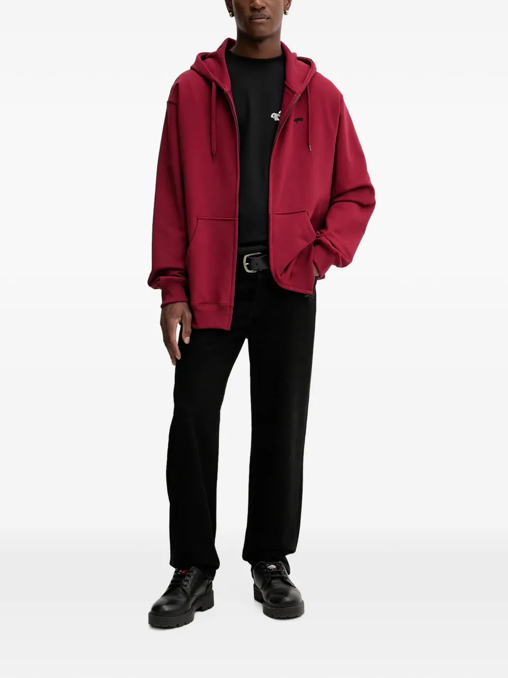 Vans Hoodie met rits Rood