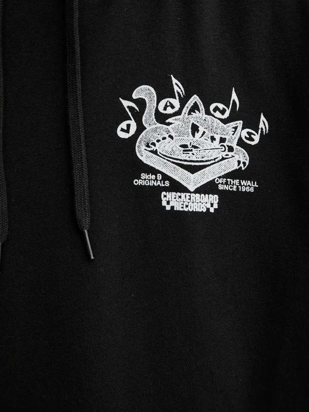 Vans Scratched Records hoodie Zwart