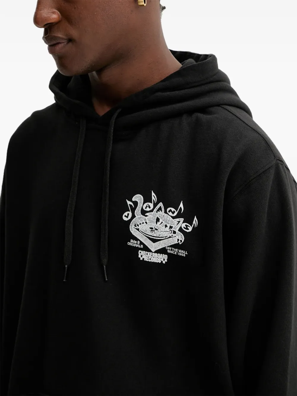 Vans Scratched Records hoodie Zwart