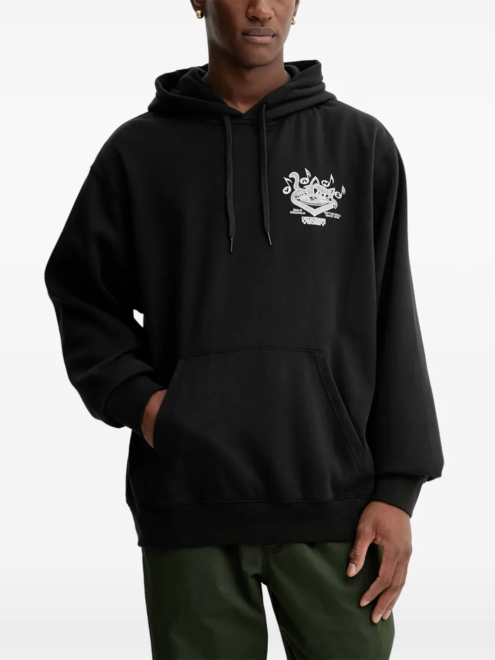 Vans Scratched Records hoodie Zwart