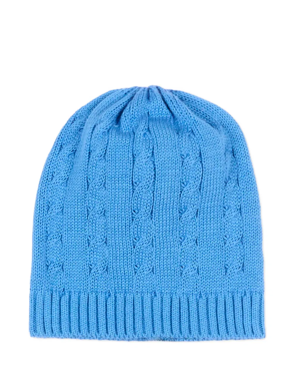 Little Bear cable-knit beanie hat - Blu