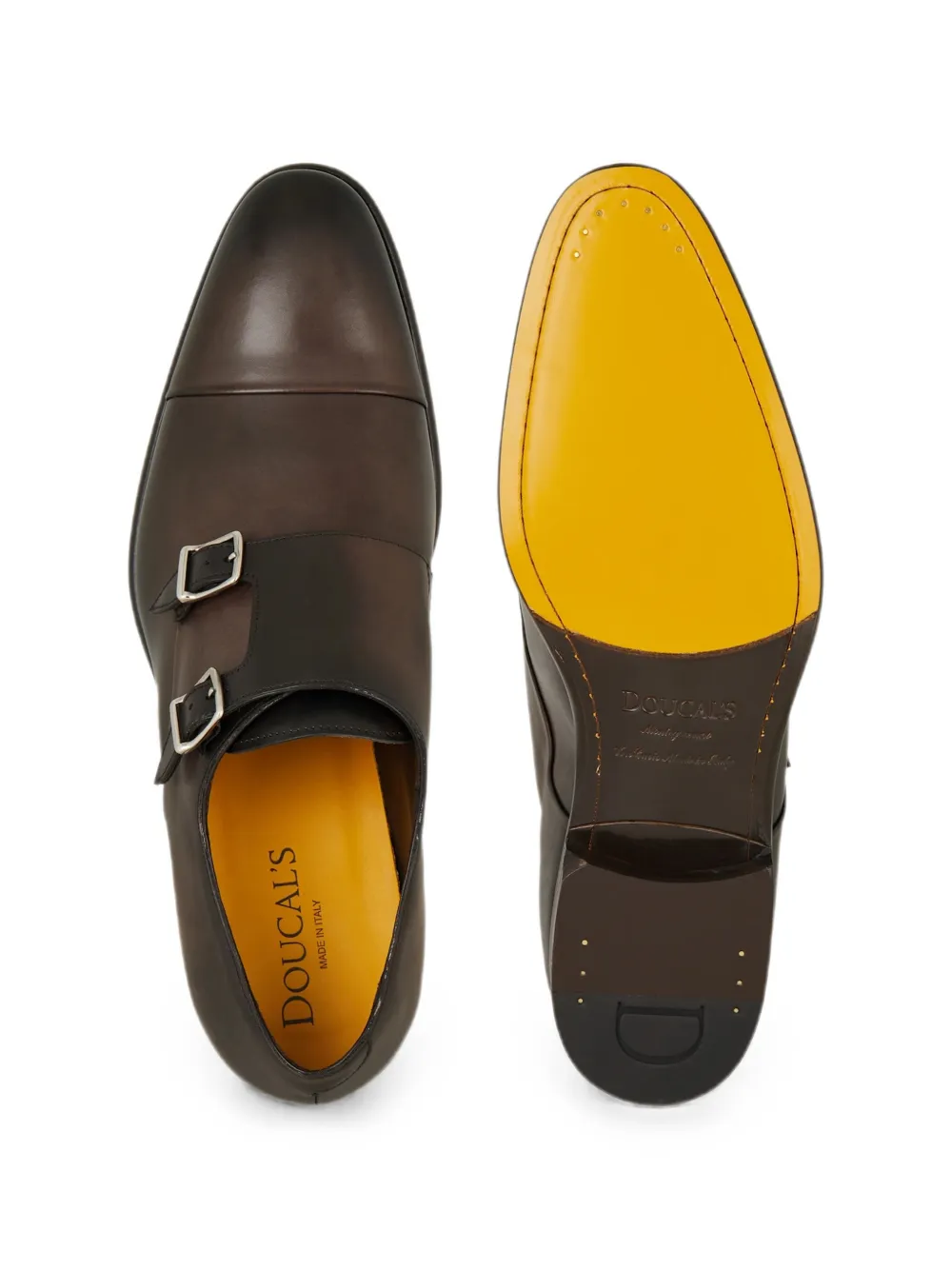 Doucal's double-buckle monk shoes Bruin