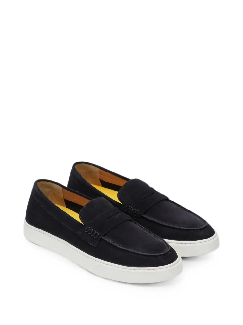 Doucal's suede penny-strap sneakers Blauw