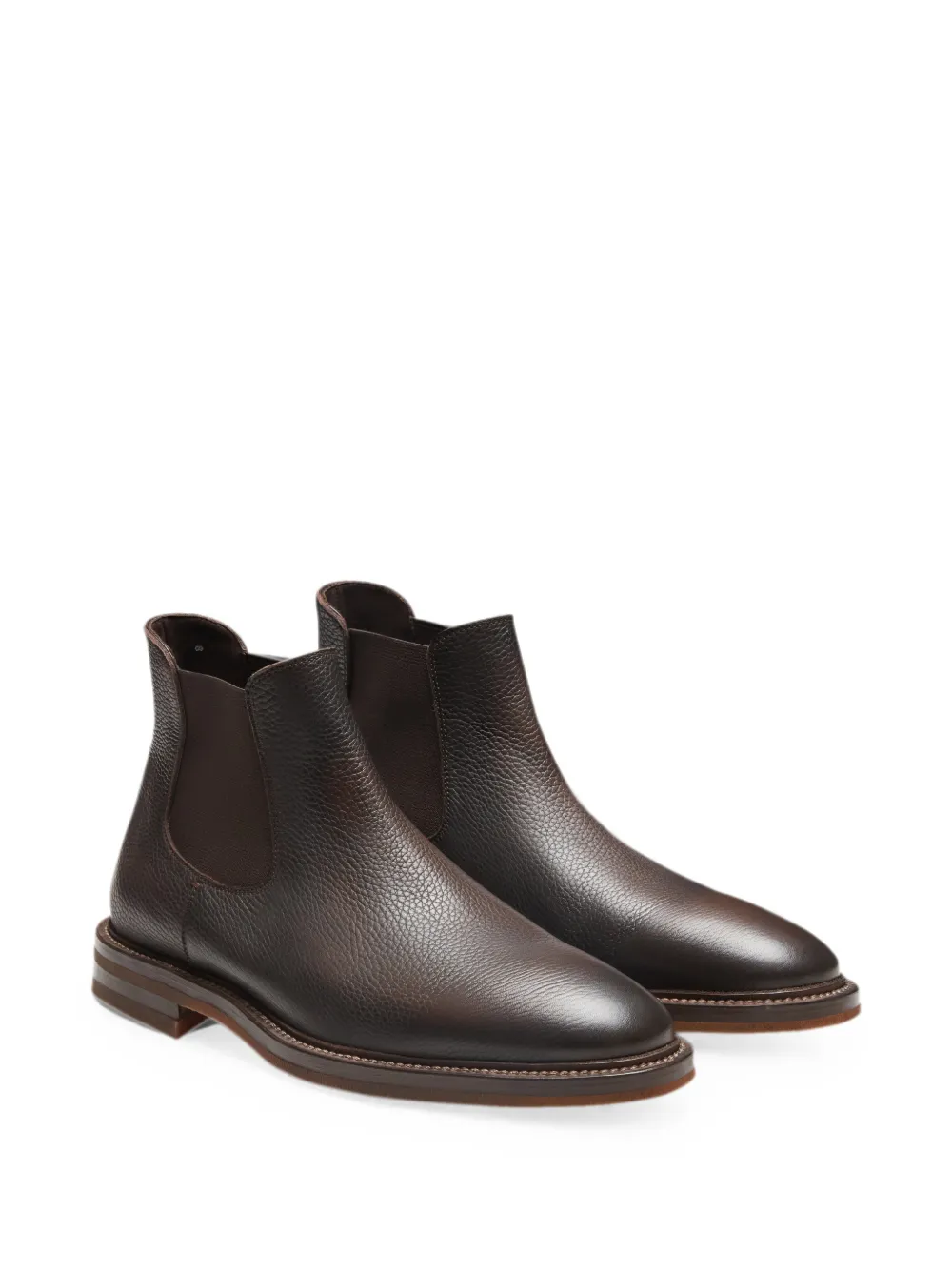 Fratelli Rossetti grainy leather Chelsea boots Bruin